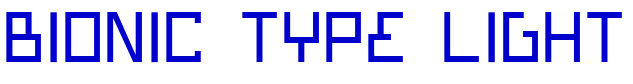 Bionic Type Light 字体